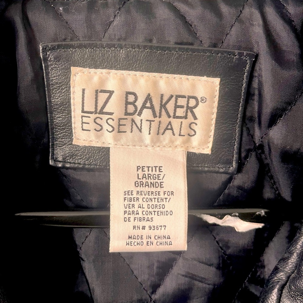 Liz Baker Essentials Black Leather Jacket